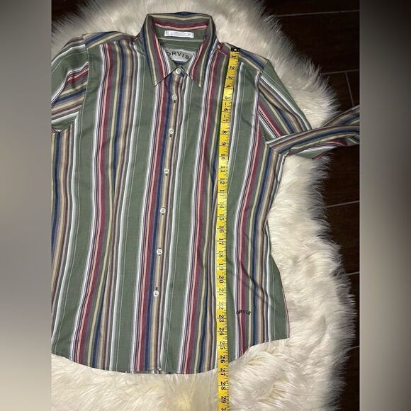 Orvis stripped wrinkle free collared button down sz 10 - Picture 6 of 6